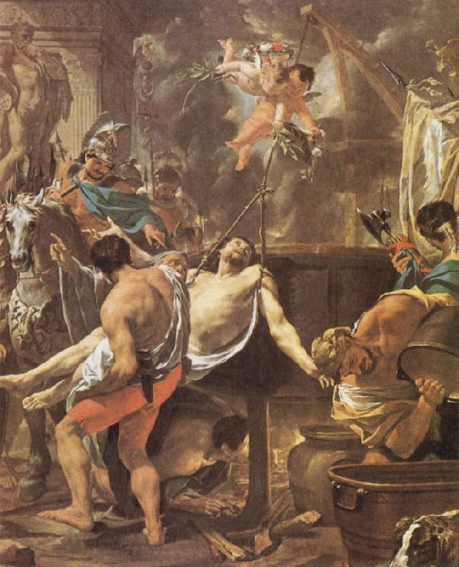 Brun, Charles Le The Martyrdom of St John the Evangelisth at the Porta Latina France oil painting art